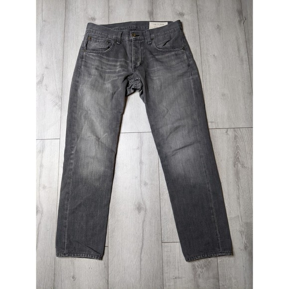 Rag and Bone RB Jay 23x Jeans Slim Leg Button Fly Pullman Gray 31x28 - Picture 1 of 16